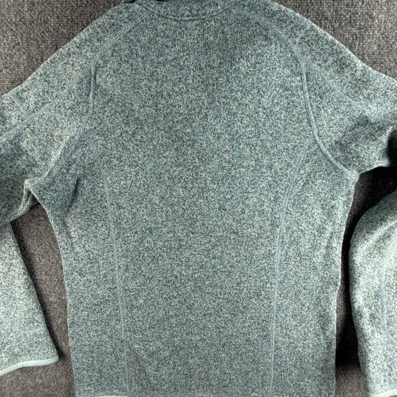 Patagonia Fleece Jacket Women Medium Pullover Blue 1/4 Zip Logo Better Sweater - Picture 14 of 14